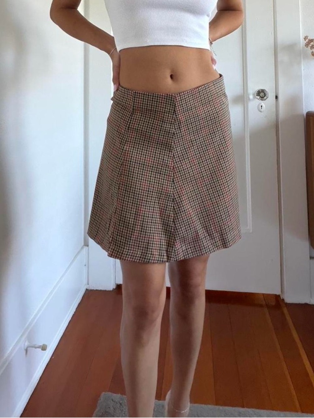 Brandy Melville Plaid skirt🤎
